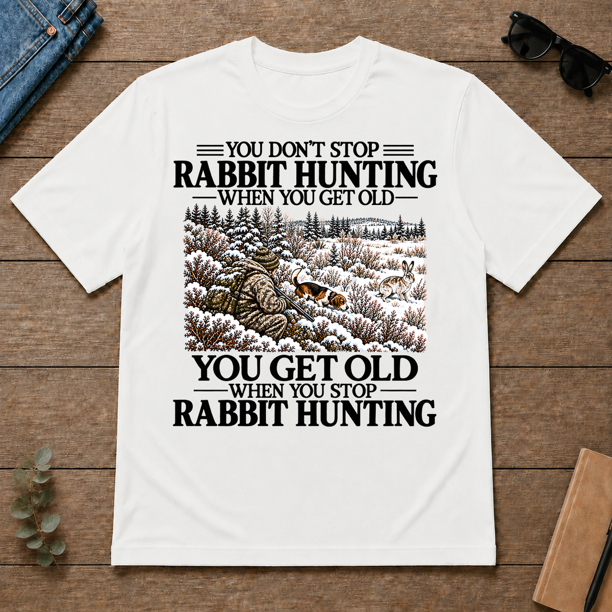 Don't Stop Rabbit Hunting Snow - white - TS2D-White