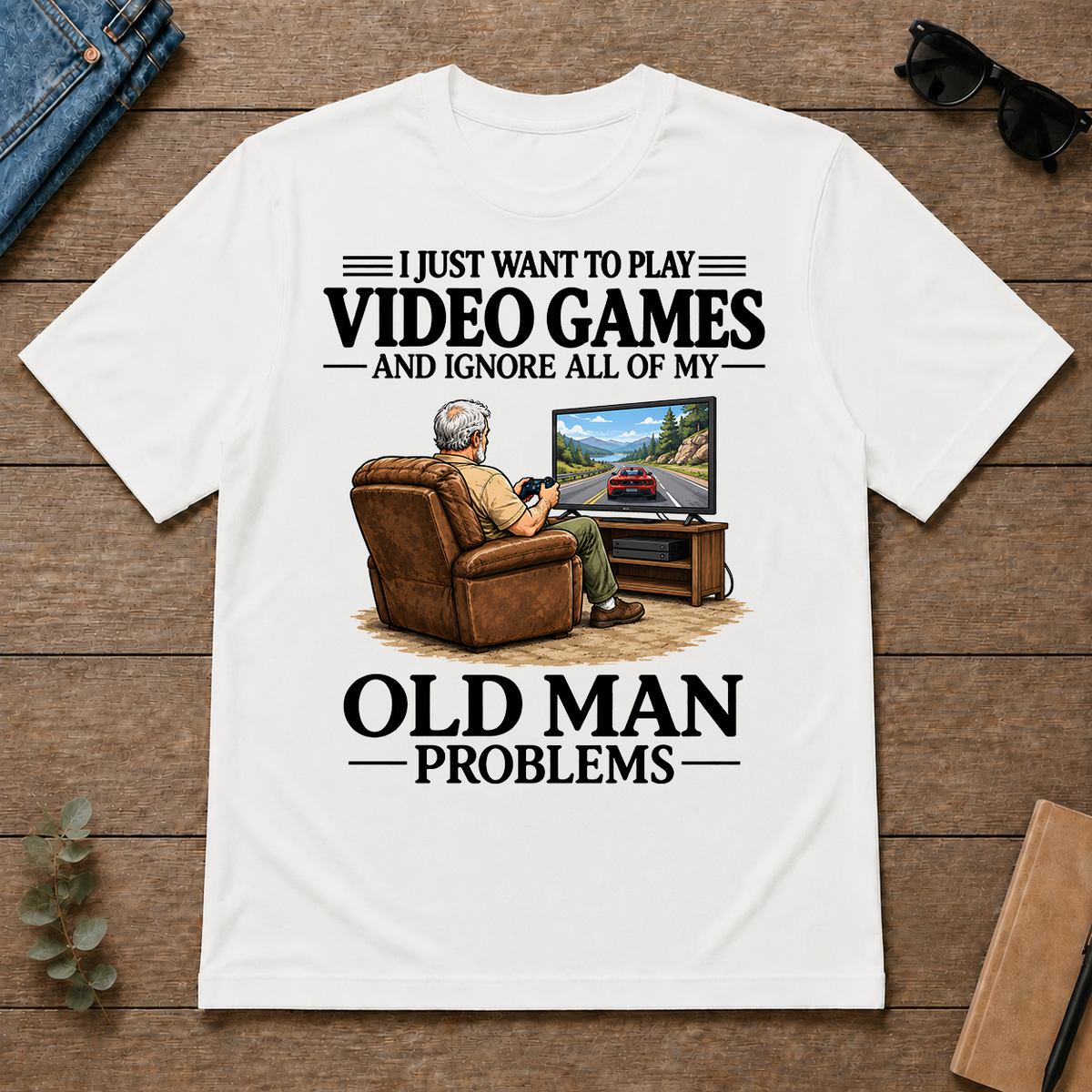 I Just Want To Play Video Games - white - TS2D-White