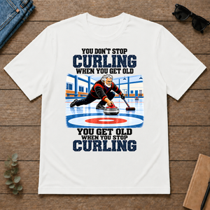 You Get Old When You Stop Curling - white - TS2D-White