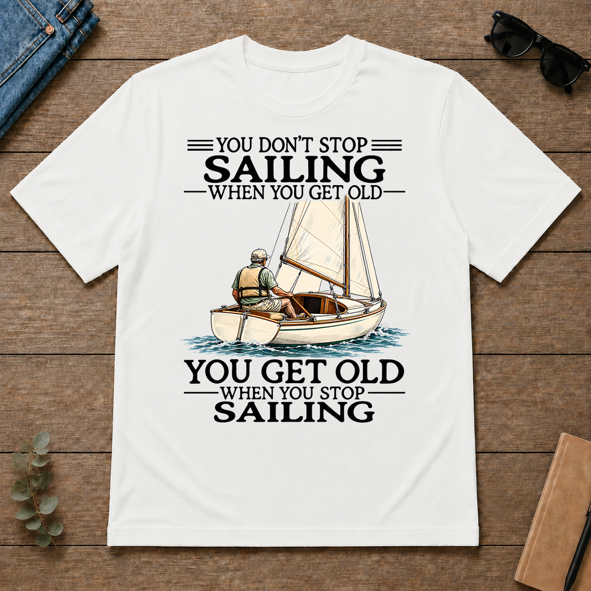 Don't Stop Sailing Vintage Ar - white - TS2D-White