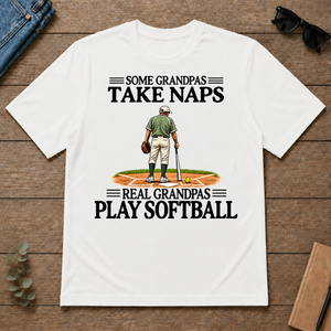 Real Grandpas Play Softball Vintage - white - TS2D-White