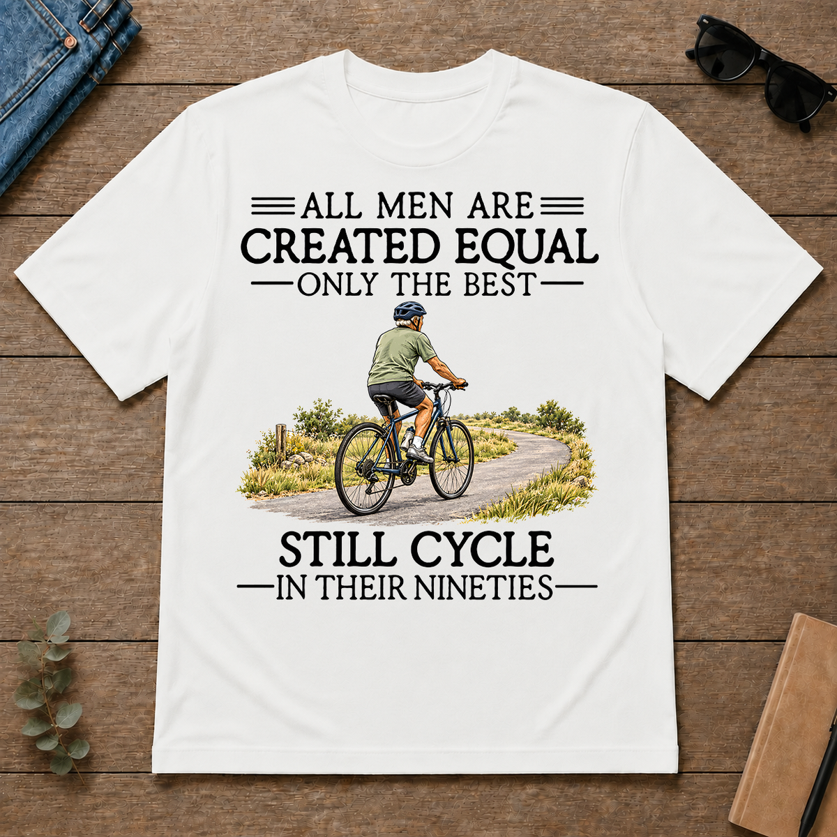 All Men Are Created Equal Only The Best Still Cycle 90s - white - TS2D-White
