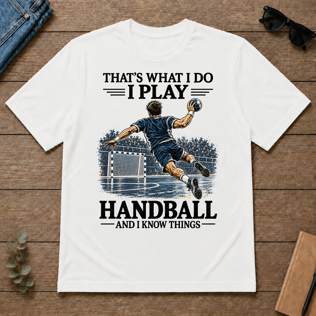 I Play Handball And I Know Things - white - TS2D-White