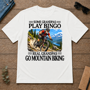 Some Grandpas Play Bingo Real Grandpas Go Mountain Biking - white - TS2D-White