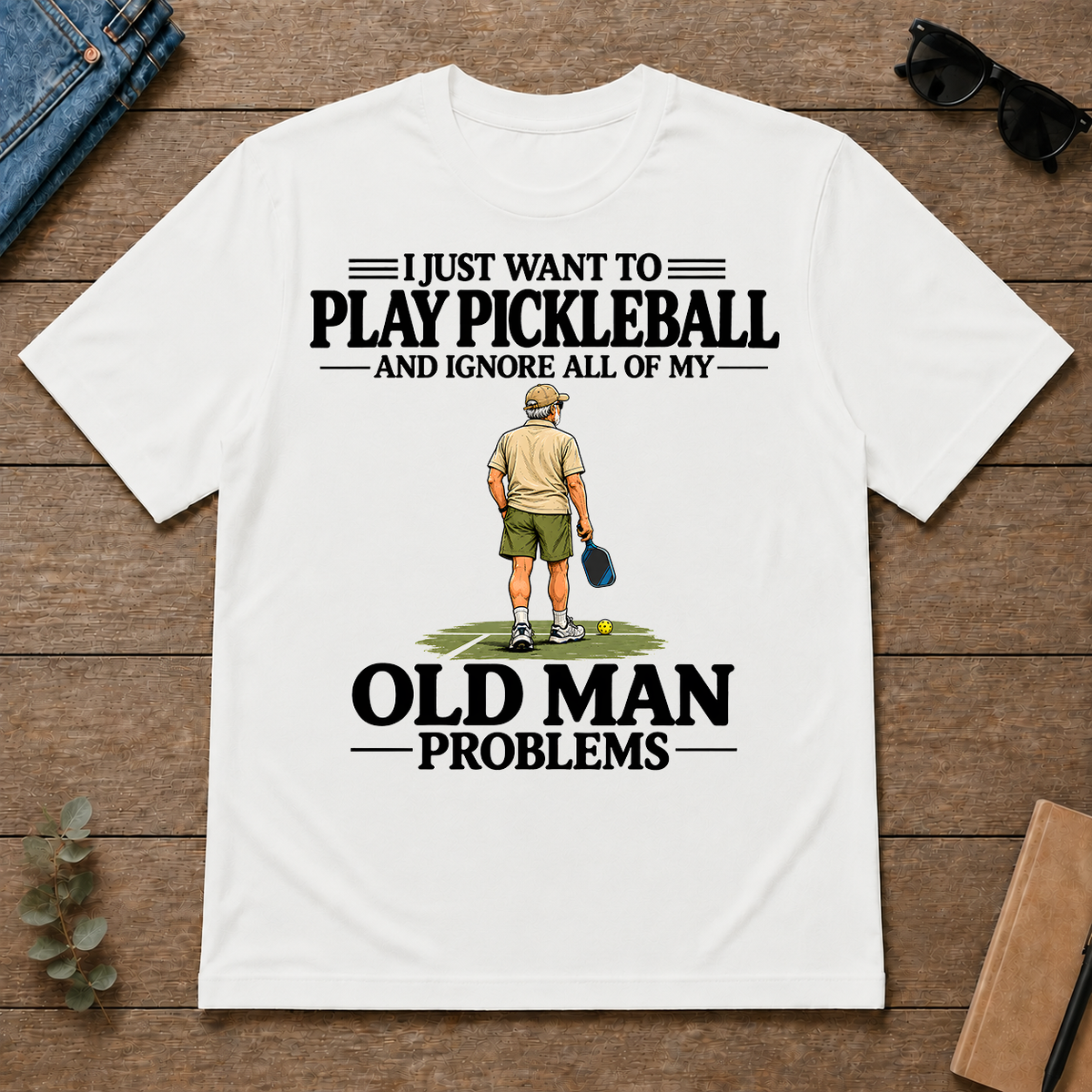 I Just Want To Play Pickleball Vintage - white - TS2D-White