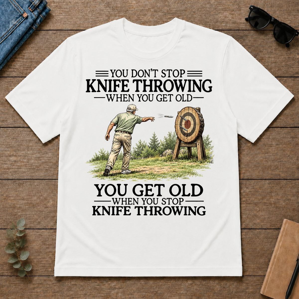 Don't Stop Knife Throwing - white - TS2D-White