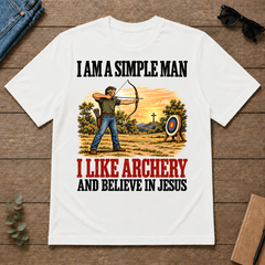 I Like Archery And Believe In Jesus - white - TS2D-White