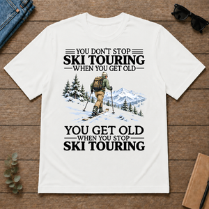 Don't Stop Ski Touring Vintage Art - white - TS2D-White