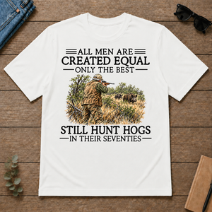 All Men Are Created Equal Hog Hunting 70s - white - TS2D-White