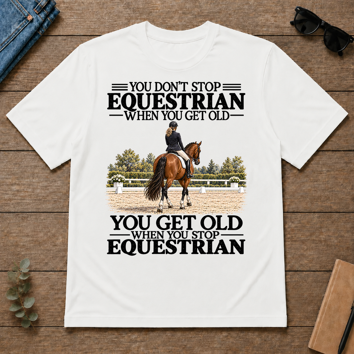 Don't Stop Equestrian - white - TS2D-White