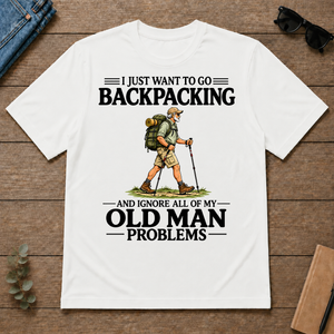 I Just Want To Go Backpacking Vintage - white - TS2D-White