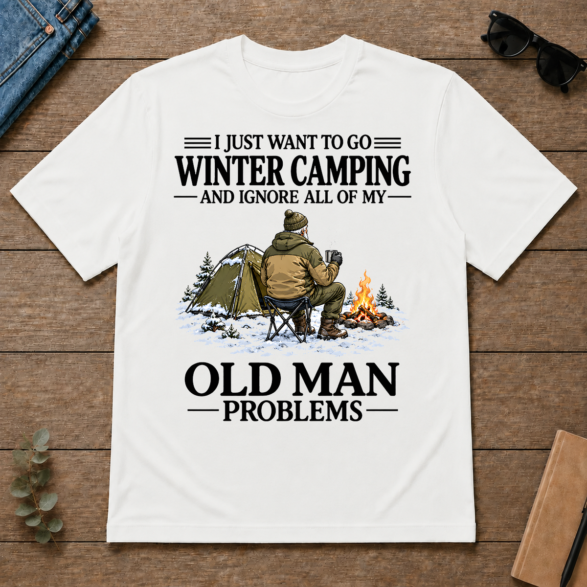 I Just Want To Winter Camping - white - TS2D-White