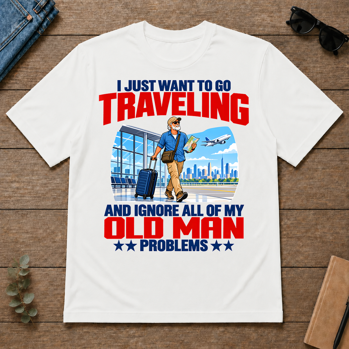 I Just Want To Go Traveling - white - TS2D-White