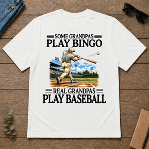 Some Grandpas Play Bingo Real Grandpas Play Baseball - white - TS2D-White