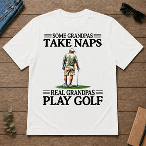 Real Grandpas Play Golf Vintage - white - TS2D-White