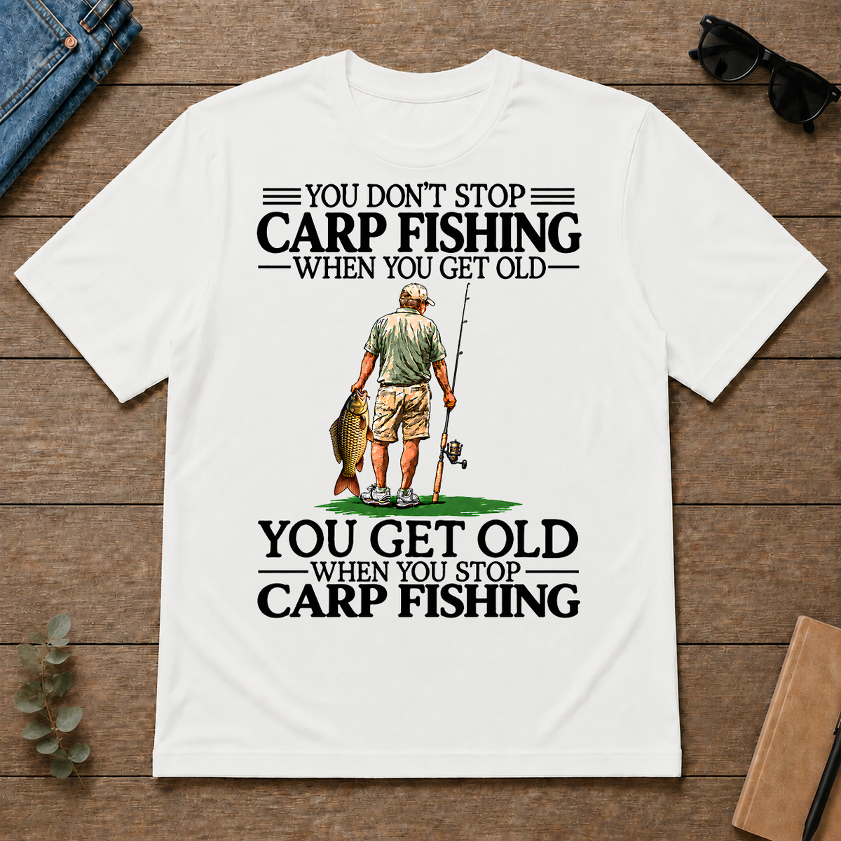 Don't Stop Carp Fishing - white - TS2D-White