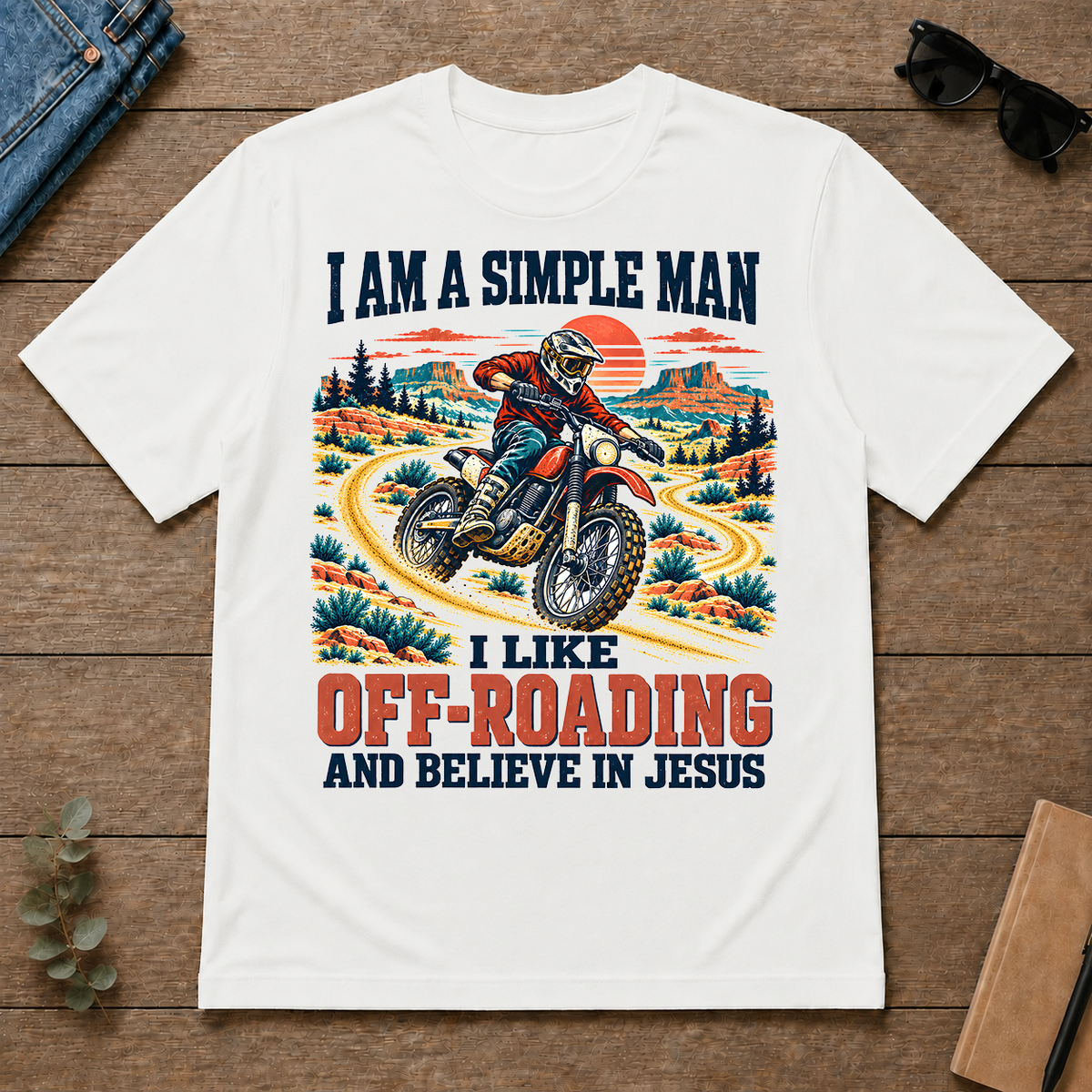 I Like Off-roading And Believe In Jesus - white - TS2D-White