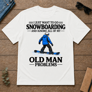 I Just Want To Go Snowboarding Vintage - white - TS2D-White