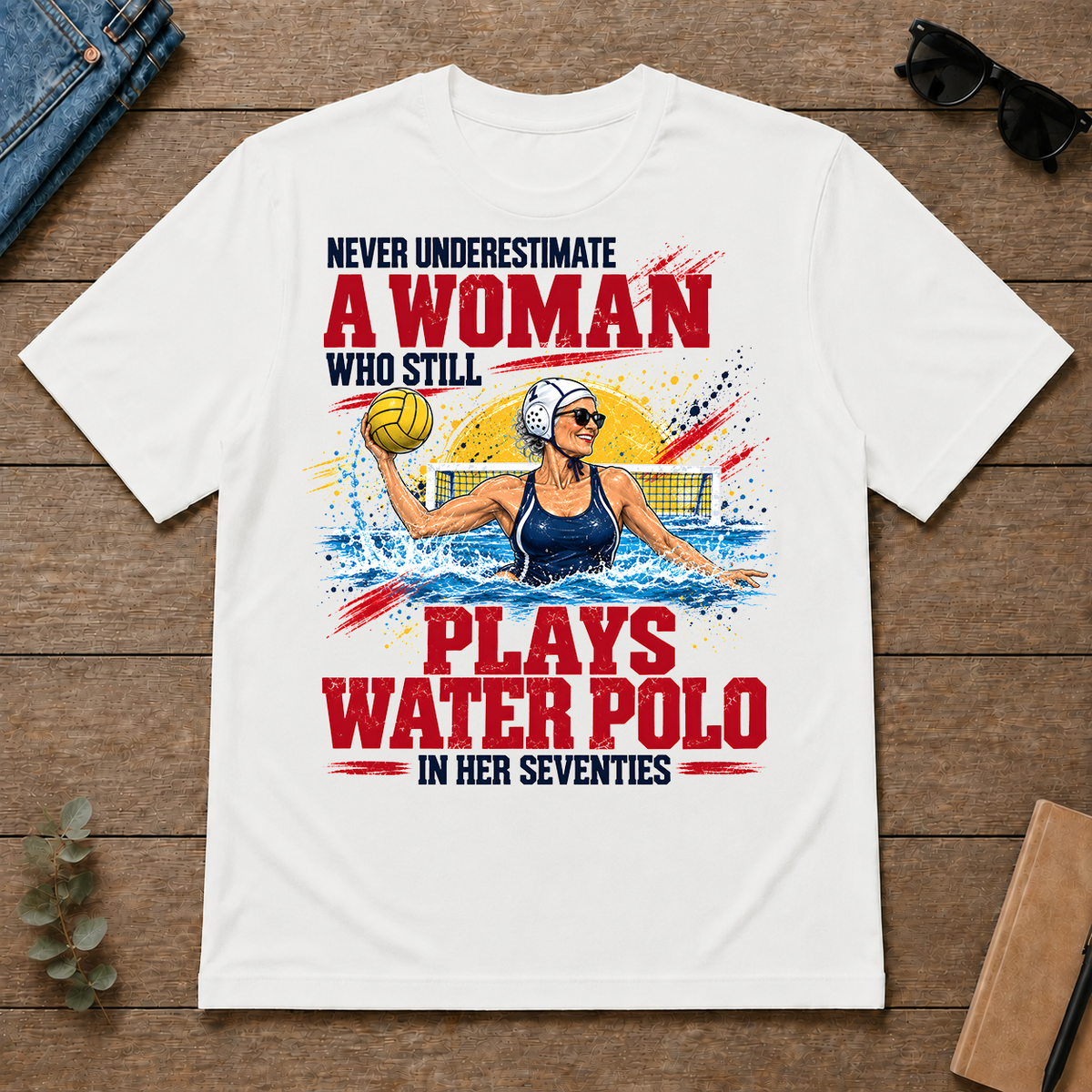 A Woman Still Plays Water Polo In Her 70s - white - TS2D-White