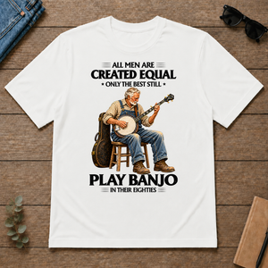 Best Banjo Players in Their Eighties - white - TS2D-White
