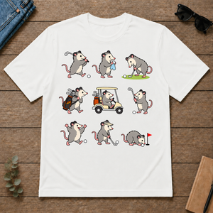 Funny Opossum Golf - white - TS2D-White