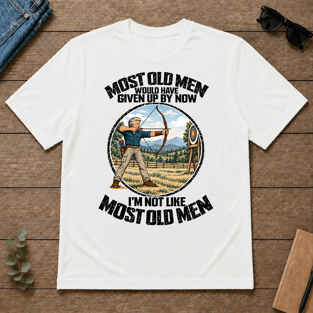 Archery Most Old Men Would Have Given Up By Now - white - TS2D-White