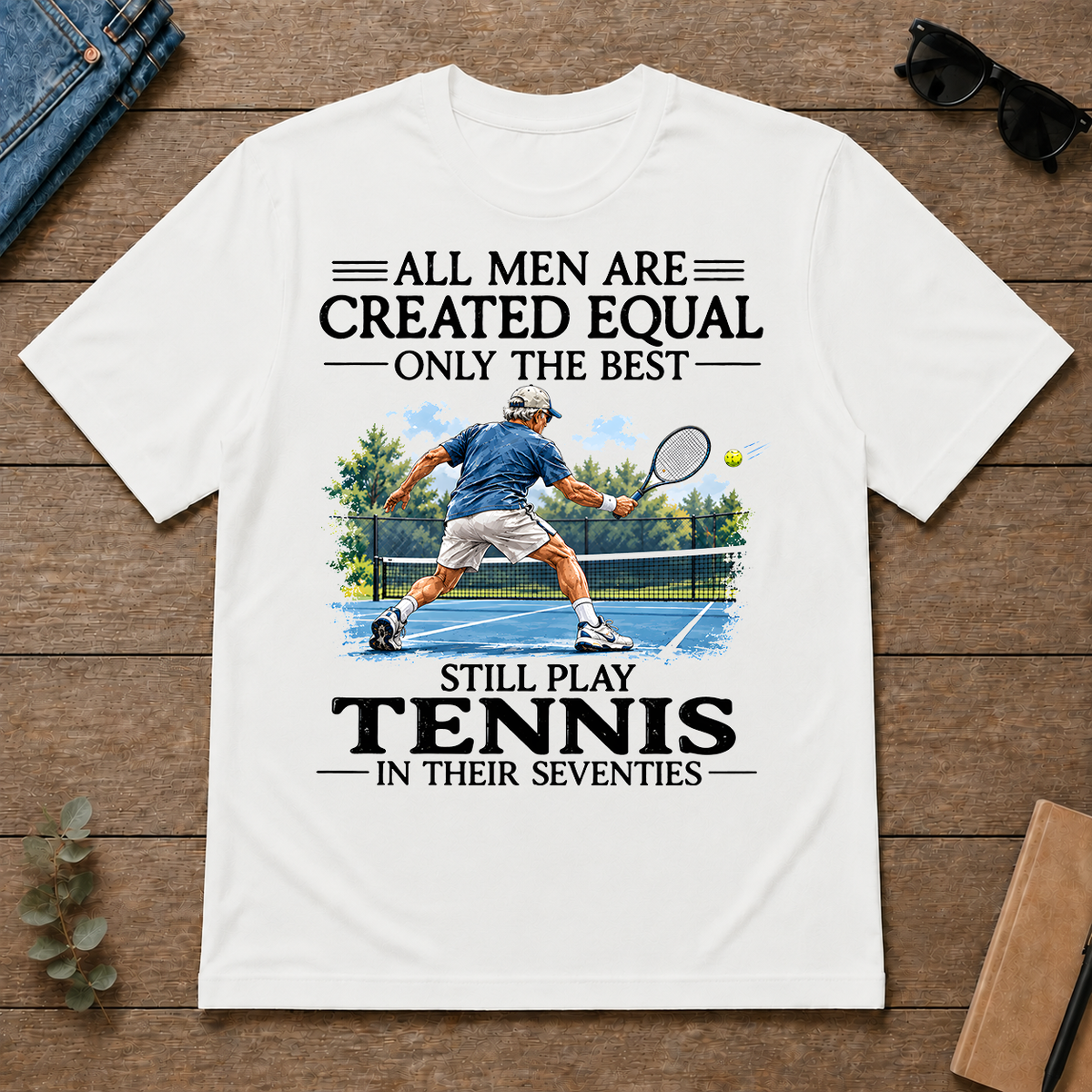 Men Still Playing Tennis In Their Seventies - white - TS2D-White