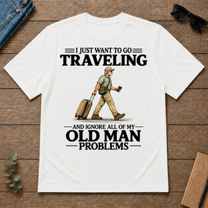 I Just Want To Go Traveling Vintage - white - TS2D-White