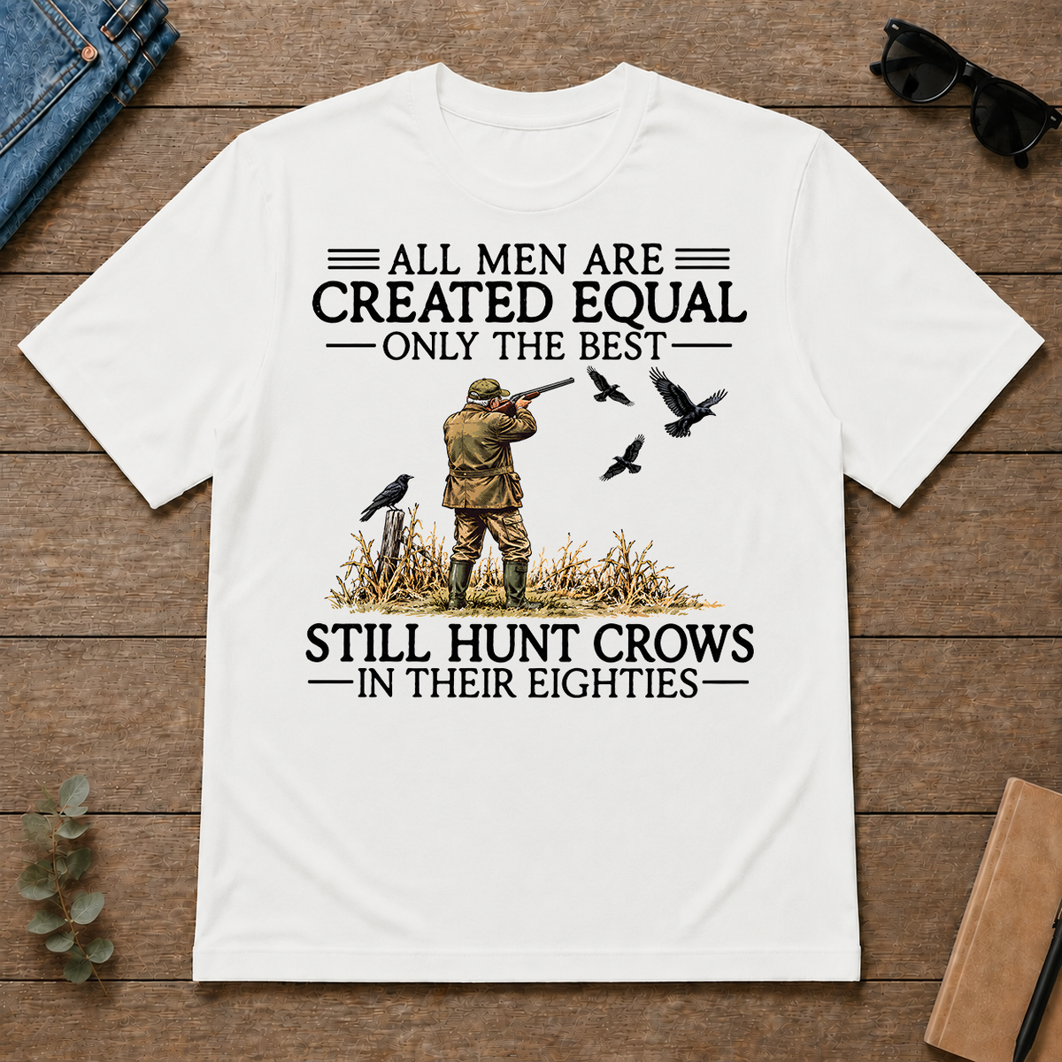 All Men Are Created Equal Crow Hunting 80s - white - TS2D-White