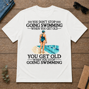 Don't Stop Going Swimming Woman - white - TS2D-White