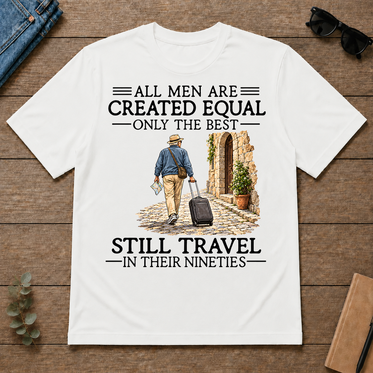 All Men Are Created Equal Only The Best Still Traveling 90s - white - TS2D-White