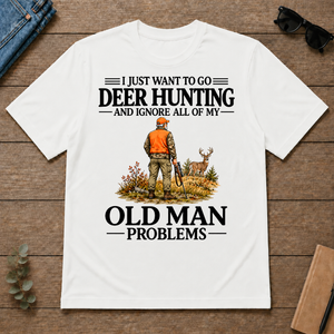I Just Want To Go Deer Hunting Vintage - white - TS2D-White