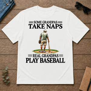 Real Grandpas Play Baseball Vintage - white - TS2D-White
