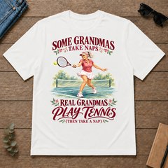 Real Grandmas Play Tennis - white - TS2D-White