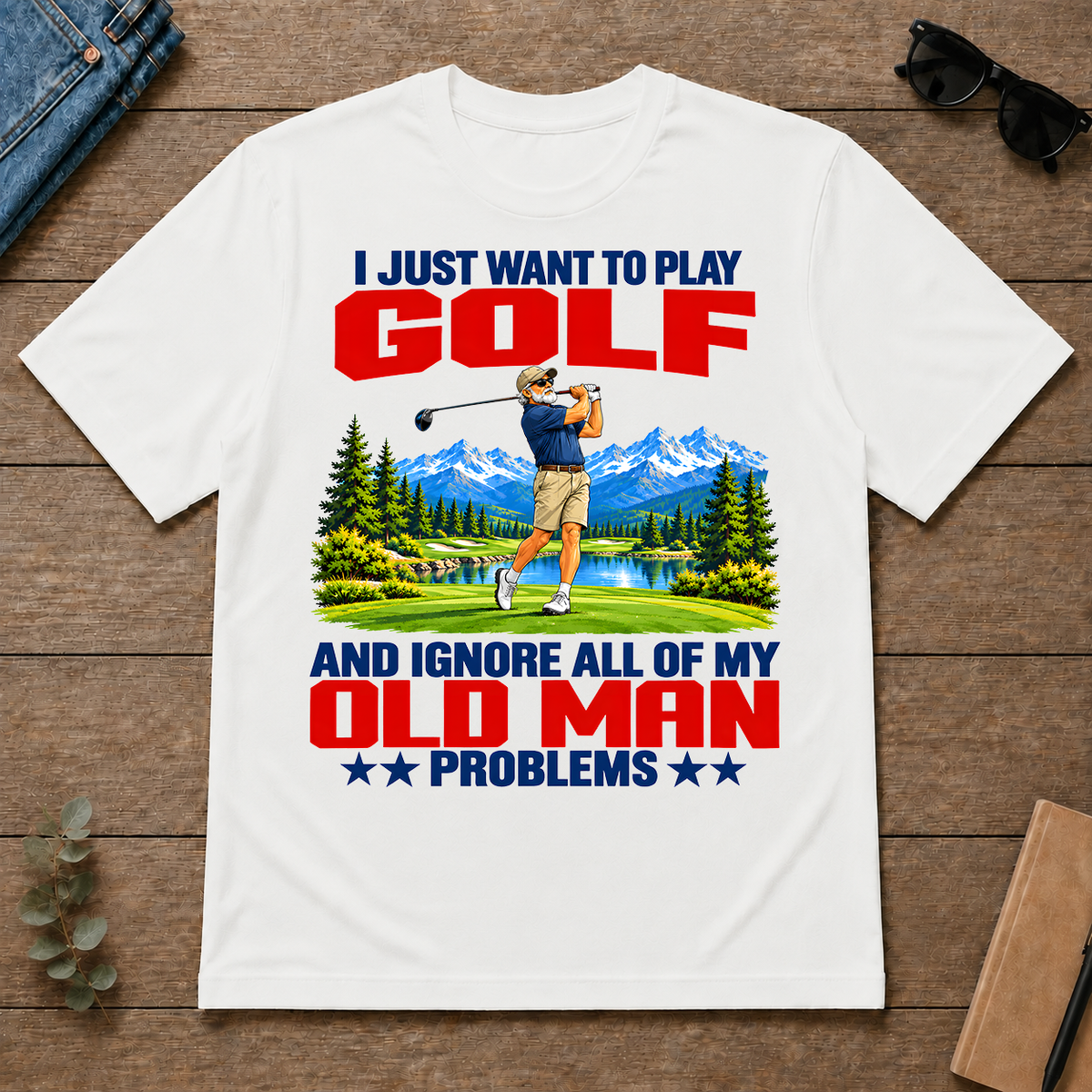 I Just Want To Play Golf - white - TS2D-White