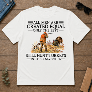 All Men Are Created Equal Turkeys Hunting 70s - white - TS2D-White