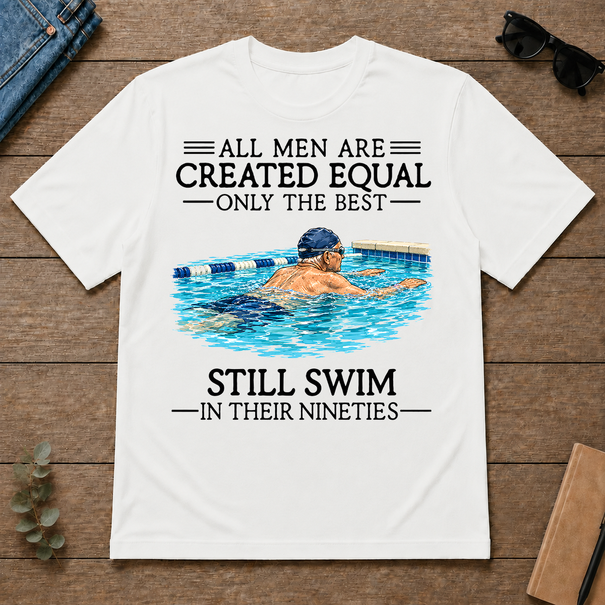 All Men Are Created Equal Only The Best Still Swim 90 - white - TS2D-White