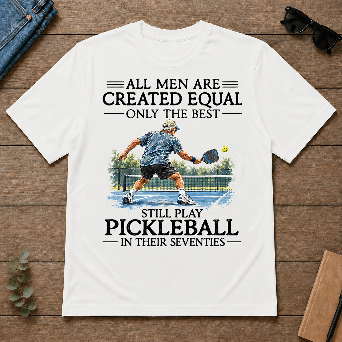Men Still Playing Pickleball In Their Seventies_ - white - TS2D-White