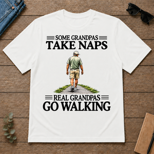 Real Grandpas Go Walking Vintage - white - TS2D-White