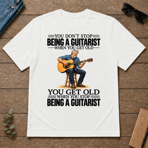 Vintage You Get Old When You Stop Being A Guitarist - white - TS2D-White