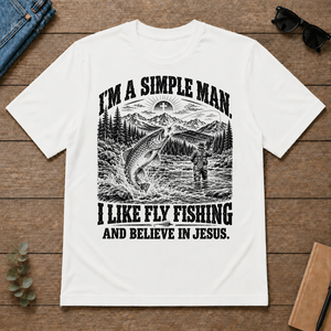 I like Fly Fishing Believe In Jesus - white - TS2D-White