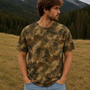 Deer Camouflage Graphic Pattern All Over Print Shirt
