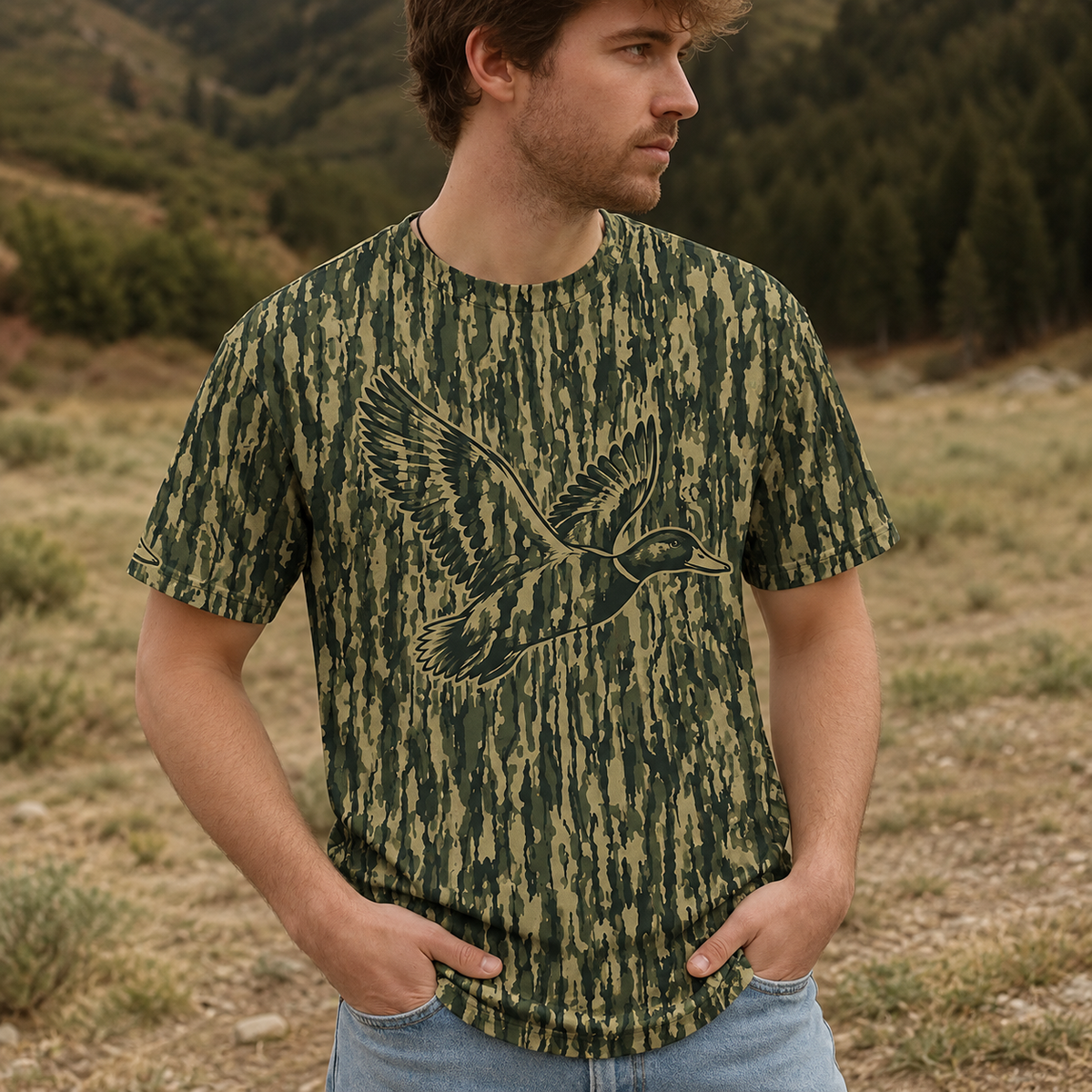 Duck Stripe Camouflage All Over Print