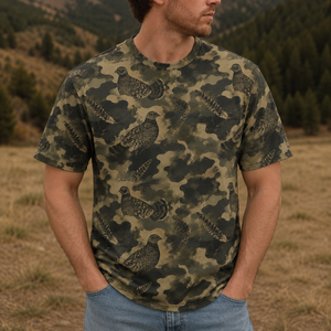Grouse Camouflage Graphic Pattern All Over Print Shirt