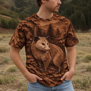 3D Opossum Forest All Over Print