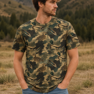 Duck Camouflage Graphic Pattern All Over Print Shirt