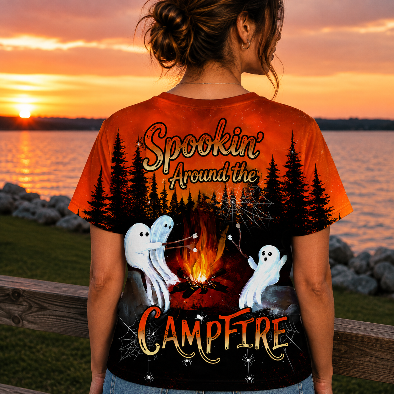Spookin' Around the Campfire All Over Print Shirt