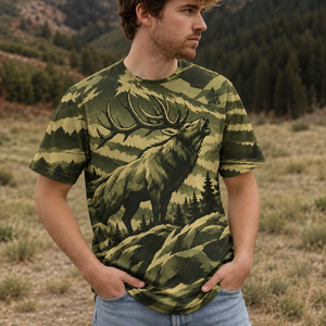 Elk Mountain Peaks Camo All Over Print