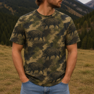 Hog Camouflage Graphic Pattern All Over Print Shirt