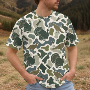 Turkey Camouflage Hunting Funny Pattern All Over Print